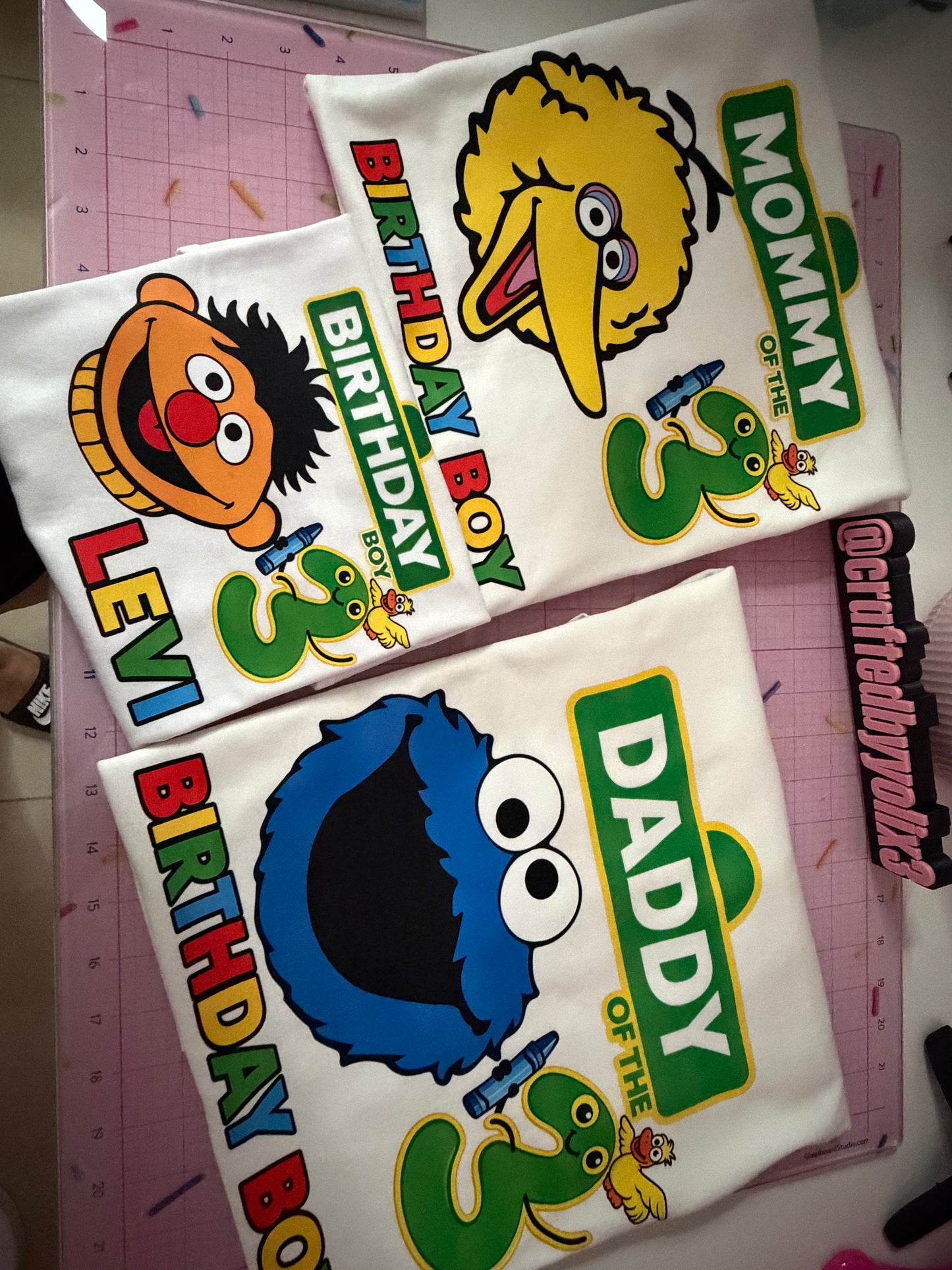 3 SESAME STREET BIRTHDAY T-SHIRTS