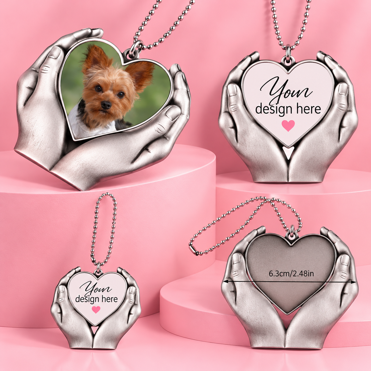 Customizable Heart Keychain