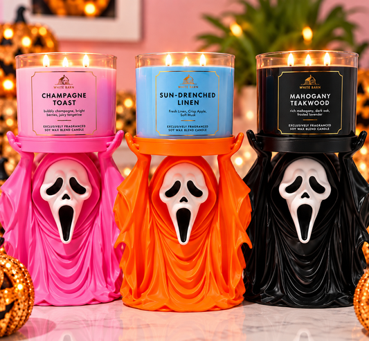 Ghostface-Inspired 3D Printed Candle Holder | Halloween Decor 👻💕